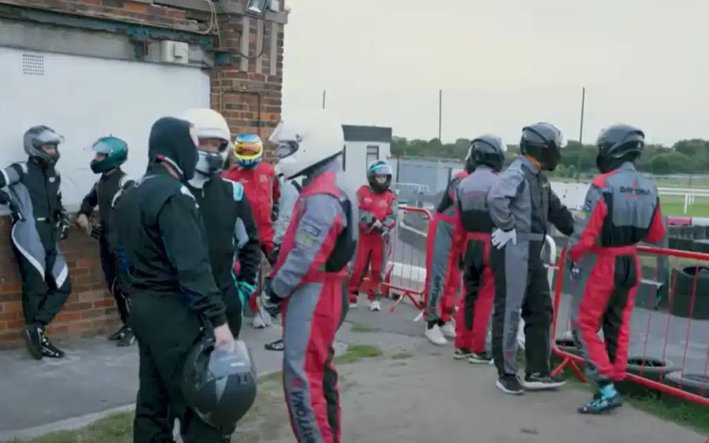 F1 driver Ollie Bearman disguised himself as 'Gerald Stevens' to enter an amateur kart race and went from last on the grid to first at the flag