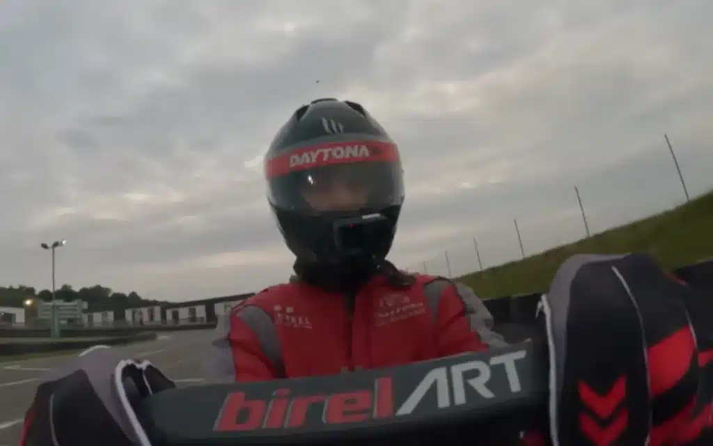 F1 driver Ollie Bearman disguised himself as 'Gerald Stevens' to enter an amateur kart race and went from last on the grid to first at the flag