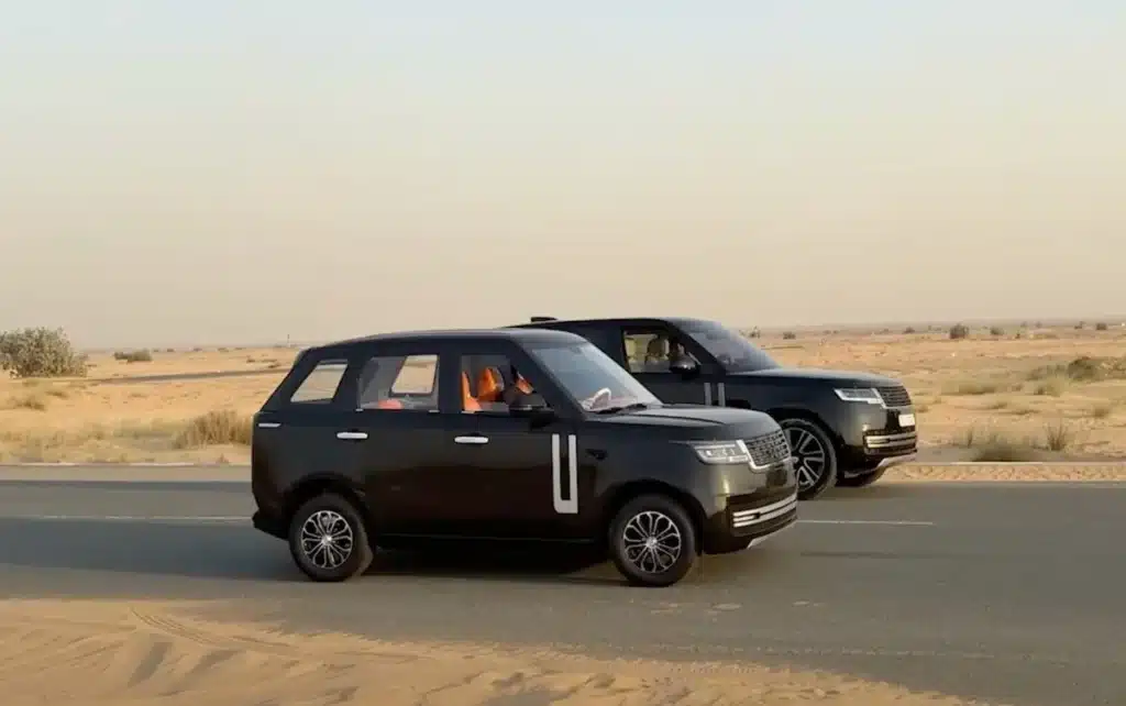 fake Range Rover Alibaba drag race