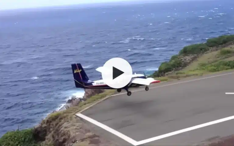 Shocking video of a plane landing on world's shortest runway