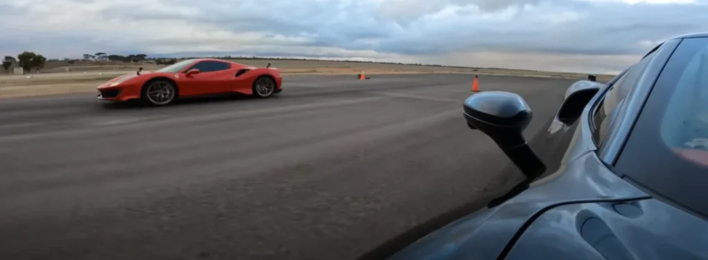 Old Ferrari faces off against new Ferrari to see who comes out on top for acceleration