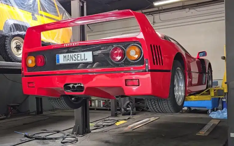 Detailing Ferrari F40 once owned by Nigel Mansell