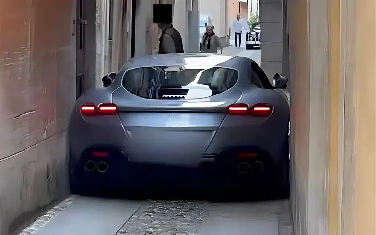 ferrari roma stuck italy