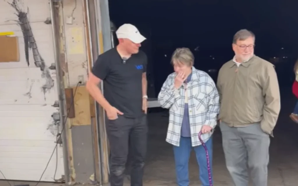 A widow had an emotional response after seeing her late husband’s Ferrari 308 GTB cleaned up for the first time in decades