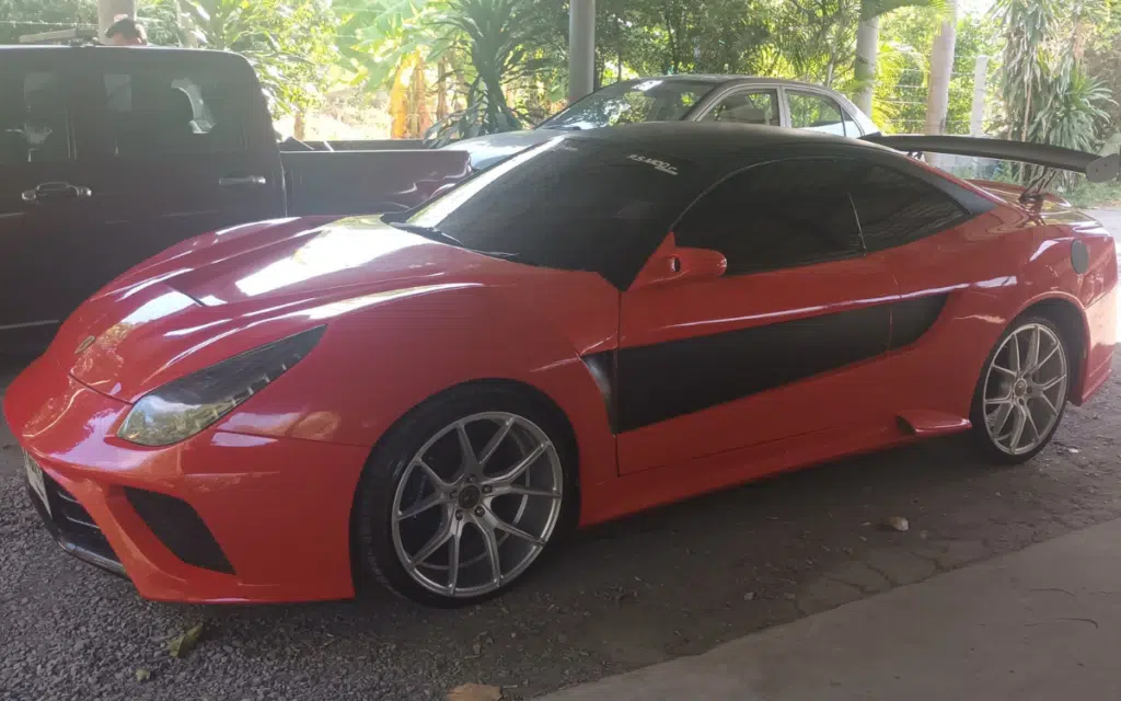 A Ferrari replica built on a Toyota Celica has appeared for sale online in Thailand