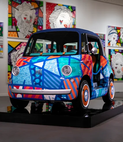 Fiat has unveiled a one-off art version of its Topolino, as the carmaker announces that the teeny-tiny EV will be coming to the US market for the first time