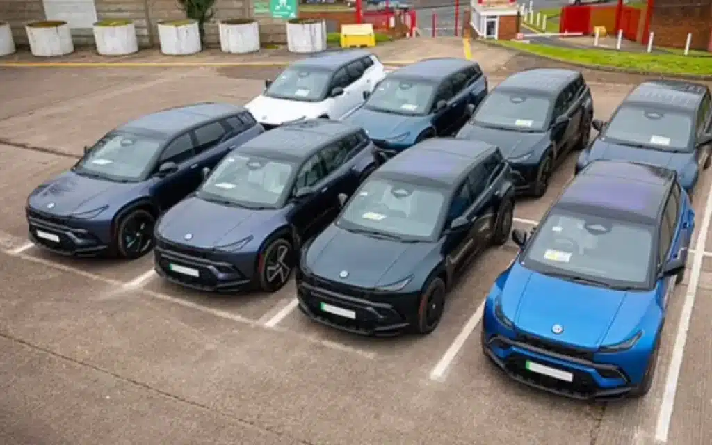 Forty-four Fisker Ocean EVs, which were once touted as a Tesla rival, were left abandoned across the UK but have since been collected up and will finally be sold