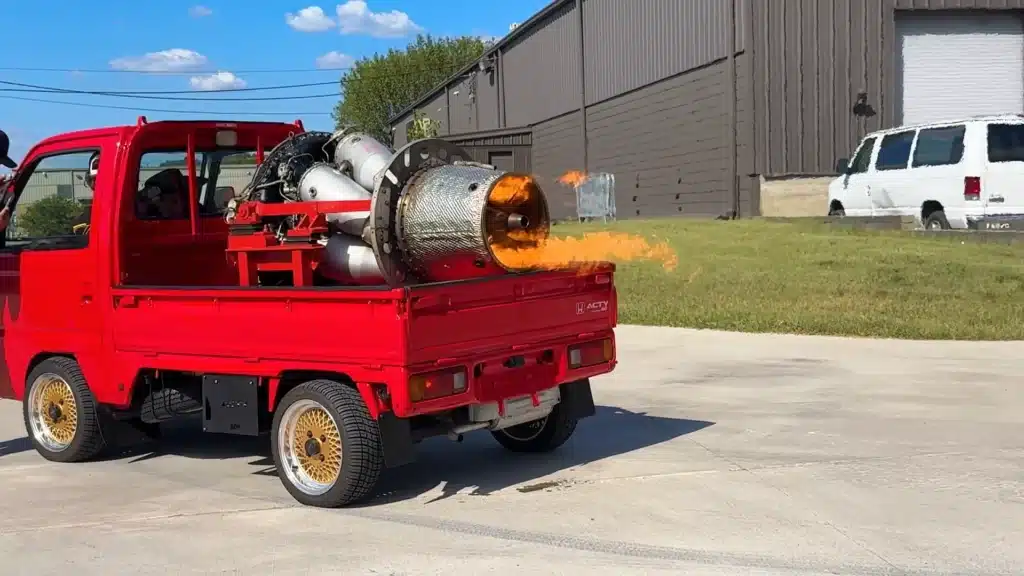 jet engine on a Kei truck