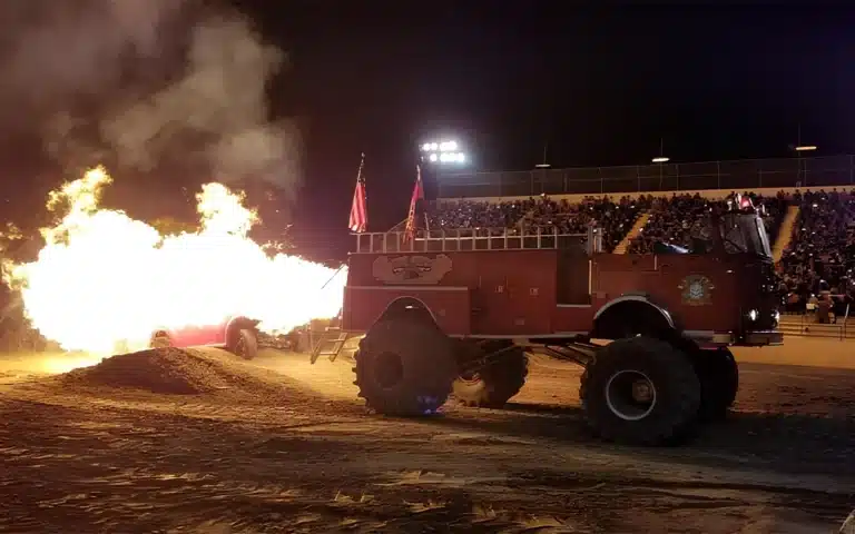 florida man fire truck monster truck jet engine