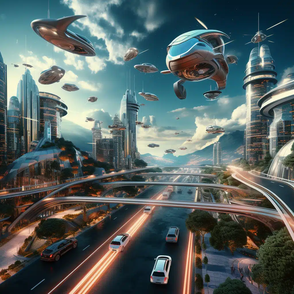 Imagining a world with flying cars soaring through the skies