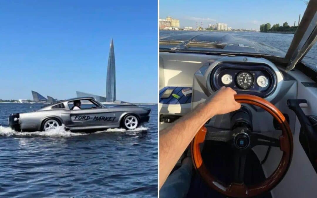 Watch this Ford Mustang transform into a boat