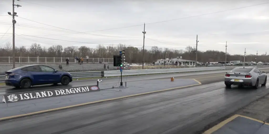 When a Ford Mustang took on a Tesla Model Y in a drag race a surprising obliteration occurred