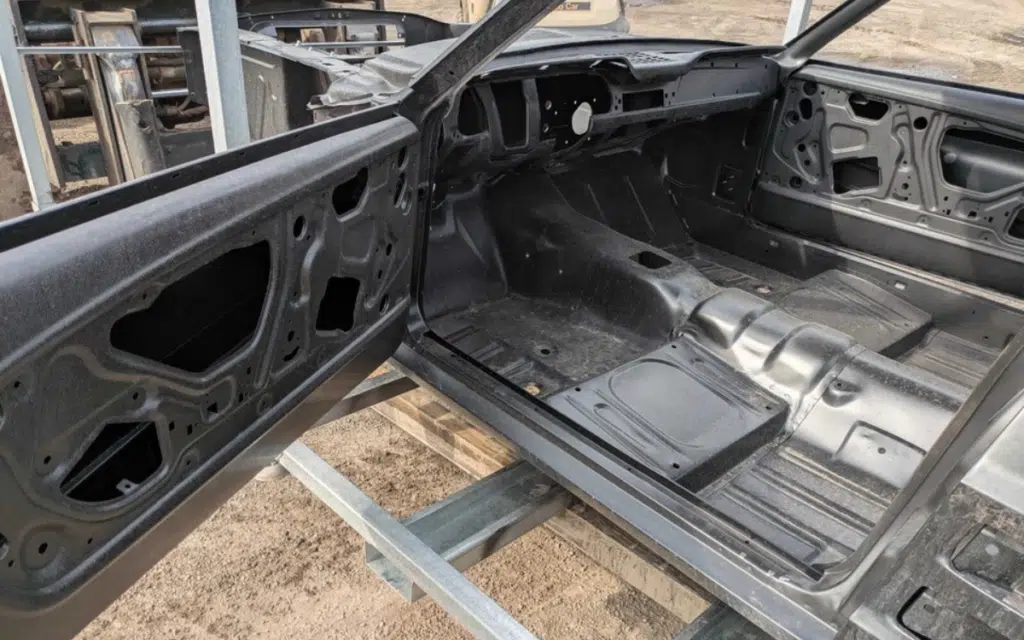 Brand new never used 1967 Ford Mustang Fastback body shell sold in Michigan still in the factory crate