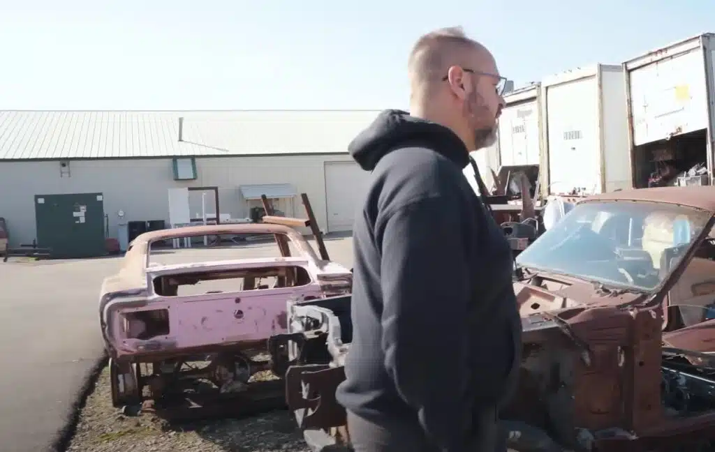 A 1969 Ford Mustang sat in a Oklahoma scrapyard completely dismantled but has a rare detail