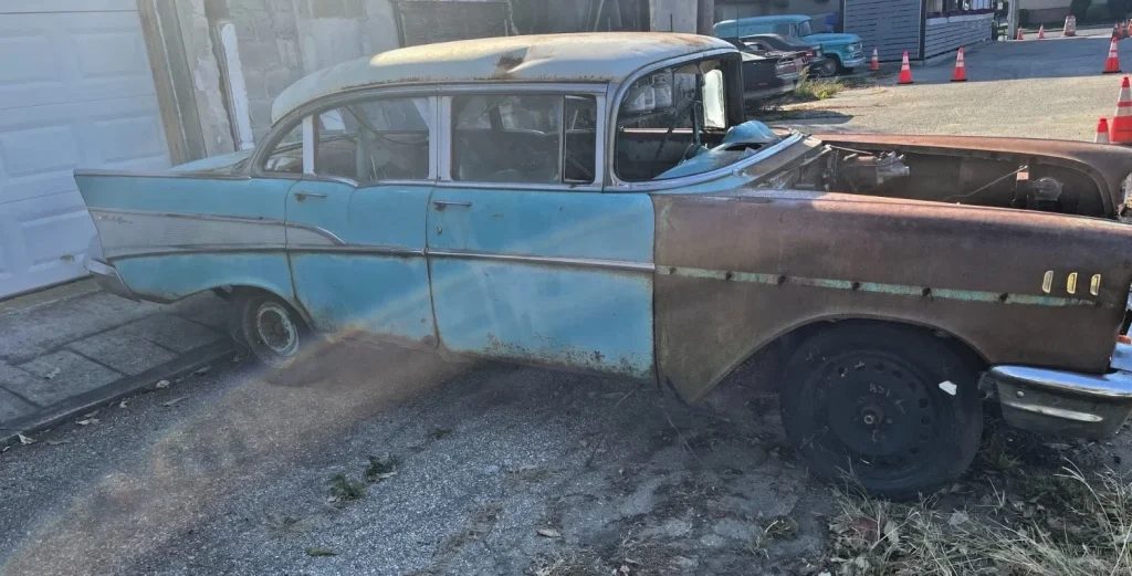 Legendary 1957 Chevy Bel Air that launched Chevrolet's success now begging for restoration following discovery in New Jersey barn