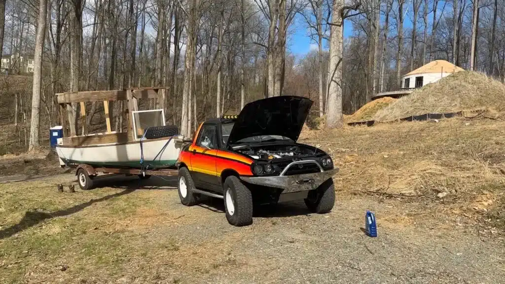 camper on free trailer without spending money