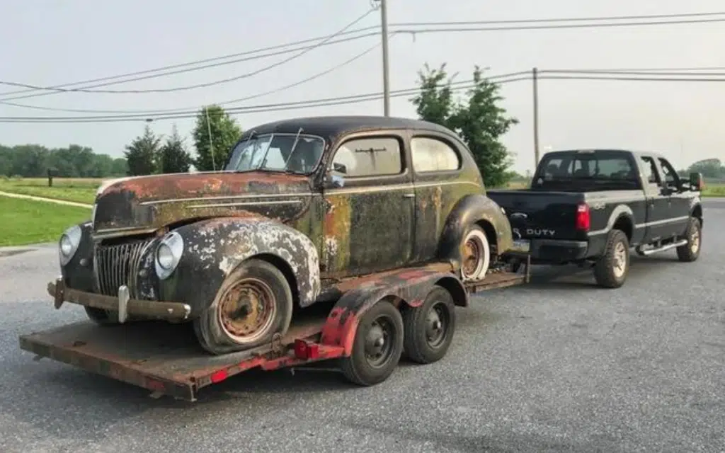 1939 Ford Tudor rescued from local junk yard to be put back on the road for first time in 65 years