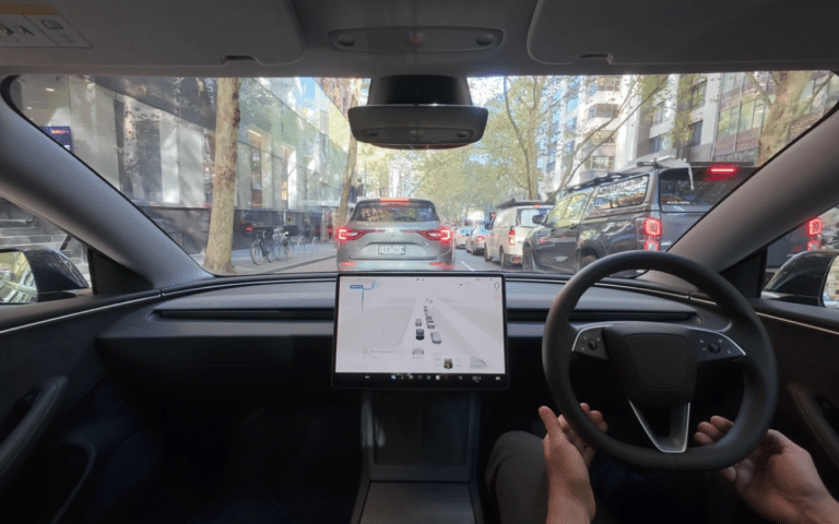 Tesla Full Self-Driving (FSD) in action in Melbourne