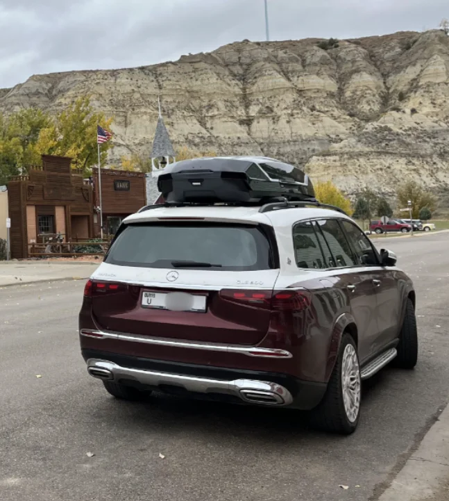 Luxury safari mode activated? A UAE plate Mercedes-Maybach GLS was spotted next to Theodore Roosevelt National Park