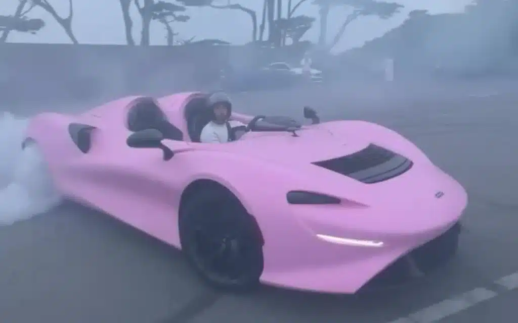 Florida man Alex Gonzalez drifted his $2 million bubblegum pink McLaren Elva on Instagram and fans called it the ultimate flex