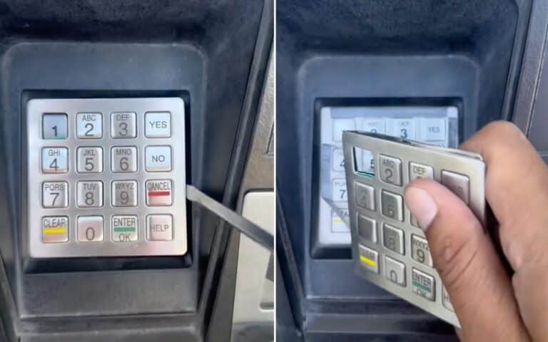 Gas station card skimming warning