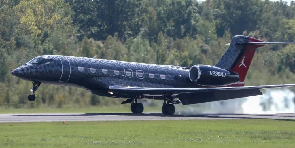 Michael Jordan's $78,000,000 private jet spotted picking him up in Portugal in stunning display of wealth