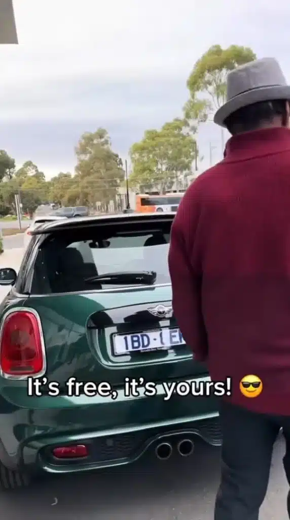 son gifts mini cooper s to dad on birthday