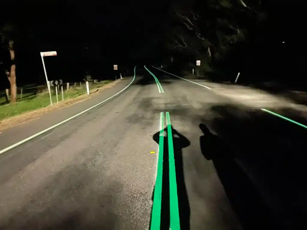 Australia is testing glow-in-the-dark road paint to help night-time travel safety