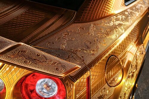 Gold-plated Nissan GT-R took 2,000 hours and $1m to build