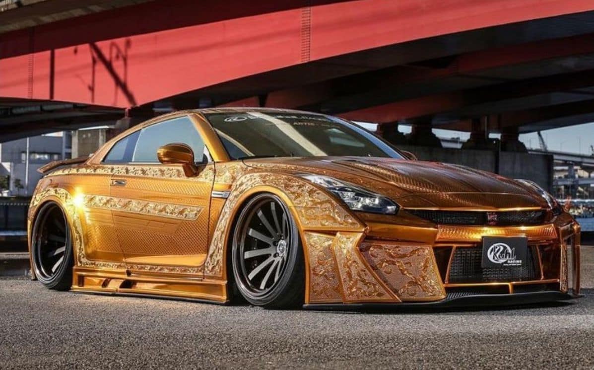 gold plated Nissan GT-R hero image