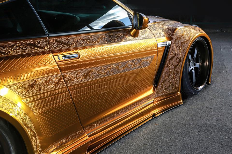 gold-plated Nissan GT-R