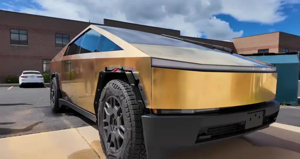 24-karat gold Cybertruck process