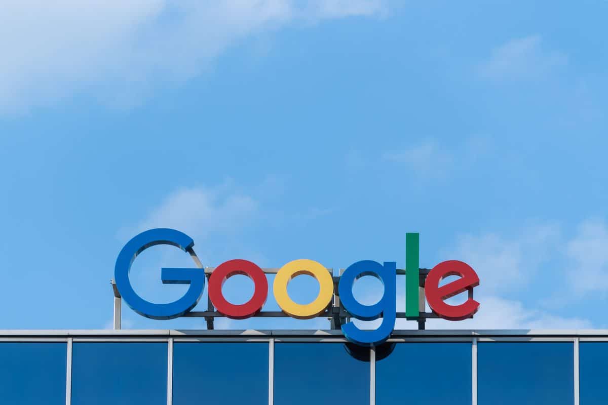 A Google watch may be coming soon. Pictured is a Google logo on top of a building.