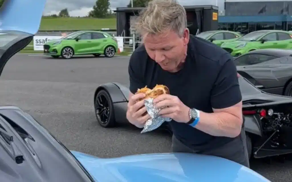 Gordon Ramsay made grilled cheese on Aston Martin Valkyrie