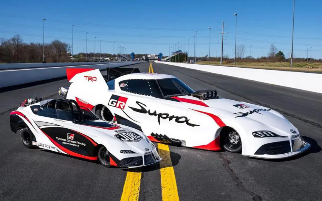 The GR Supra Jr. Roadster in a pint-sized dragster for kids
