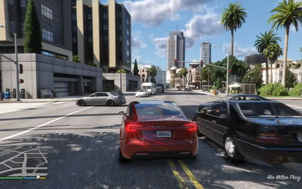 A gamer used smart mods to give GTA 5 a super-realistic feel, with improved graphics, real-world cars, and billboards from the likes of Apple and Home Depot.