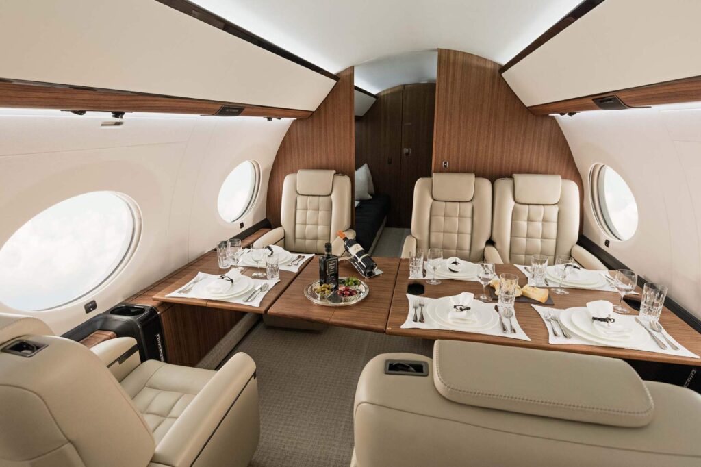 The interiors of Kim Kardashian's private jet