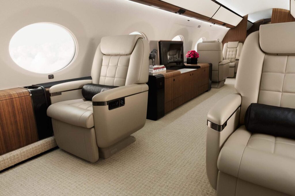 The interiors of Kim Kardashian's private jet