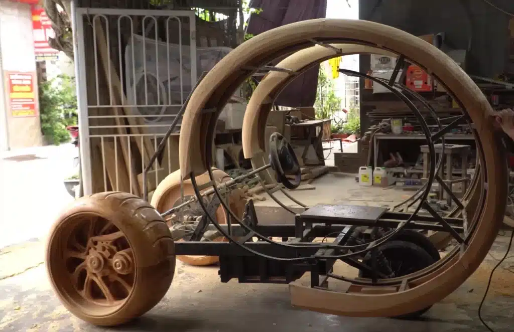 time machine car ai wood