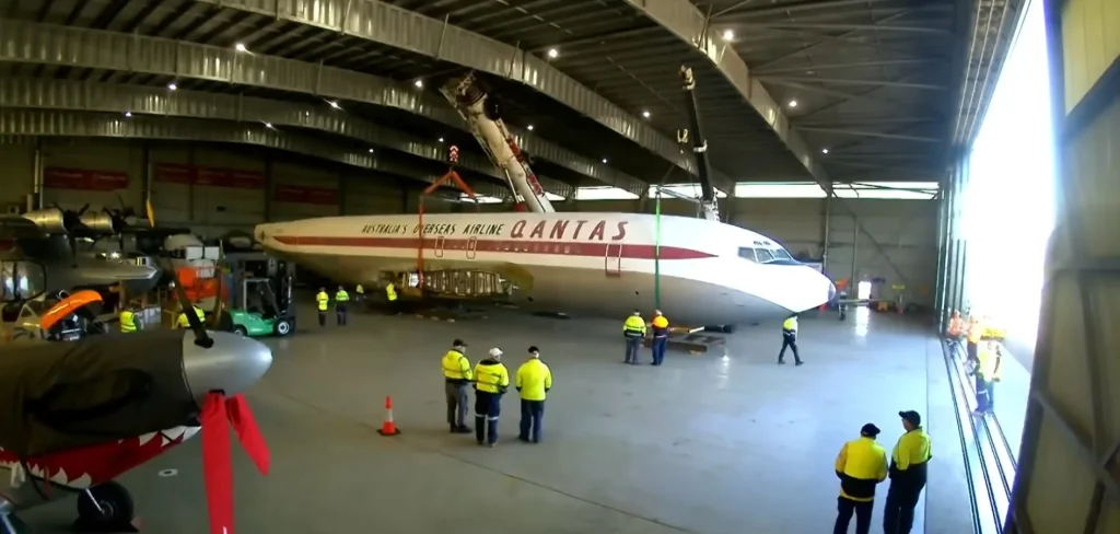 The Qantas Boeing 707 once owned by John Travolta has finally made it to Australia, where it'll become a permanent guest of the Historical Aircraft Restoration Society Museum in New South Wales