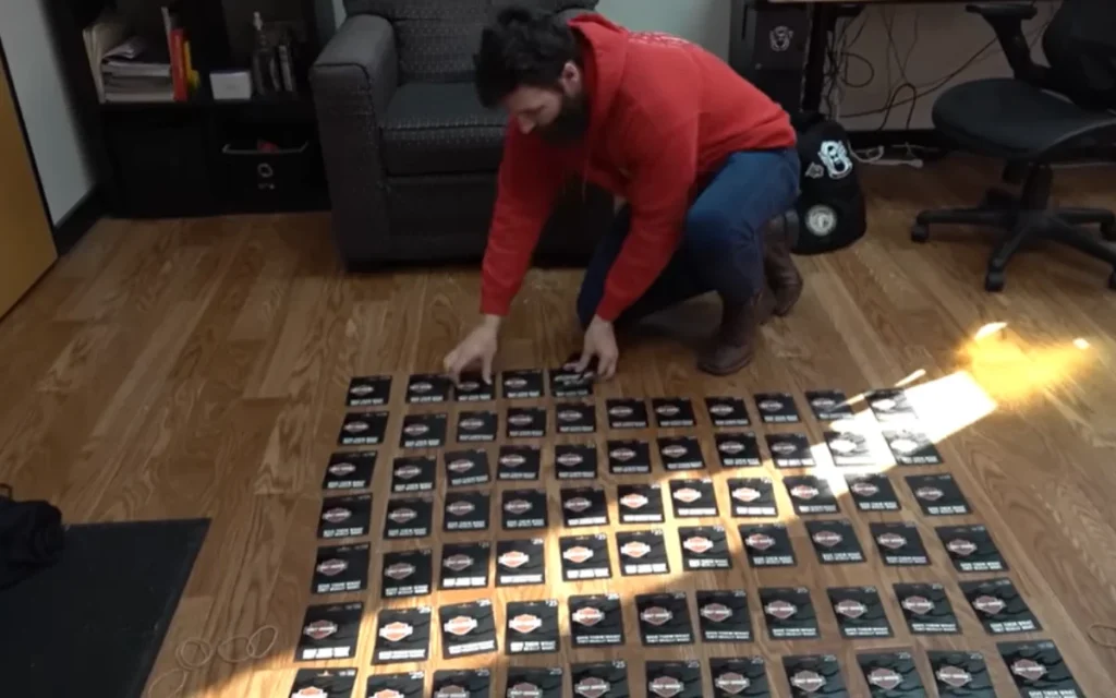 A man decided to find out if he could buy a Harley-Davidson Pan America motorcycle using nothing but a bunch of gift cards