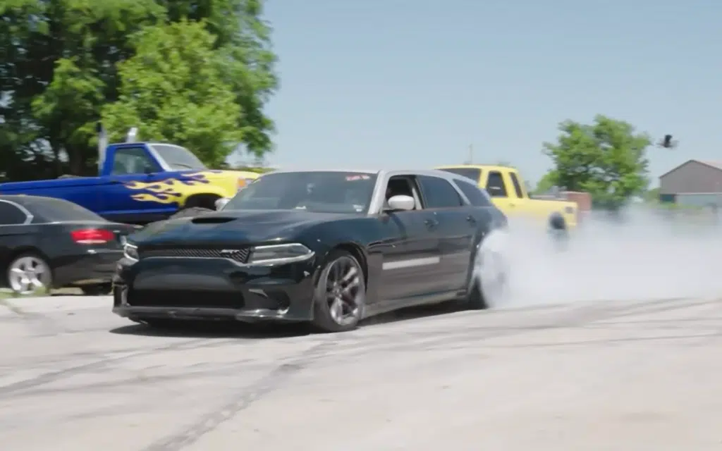 A car enthusiast from Kansas bought seven Hellcats and a Bentley that had been stolen and found during a raid on a chop shop by cops