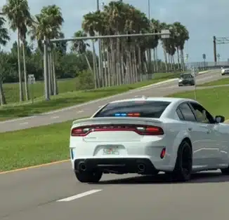 Florida deputies are cracking down on speeders with an undercover Dodge Hellcat, disguised as ordinary coupes until the flashing lights flip on