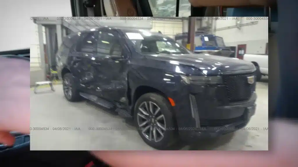 used Cadillac Escalade hiding a cover-up job