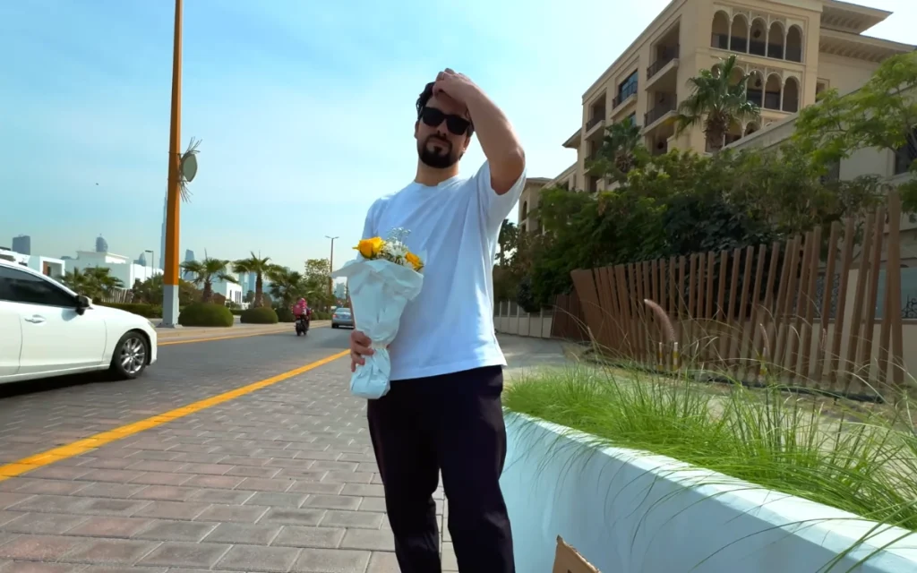 In Dubai, one man set out on a bold hitchhiking challenge, limiting himself to rides in supercars as he raced against time to reach his wife before she finished work.