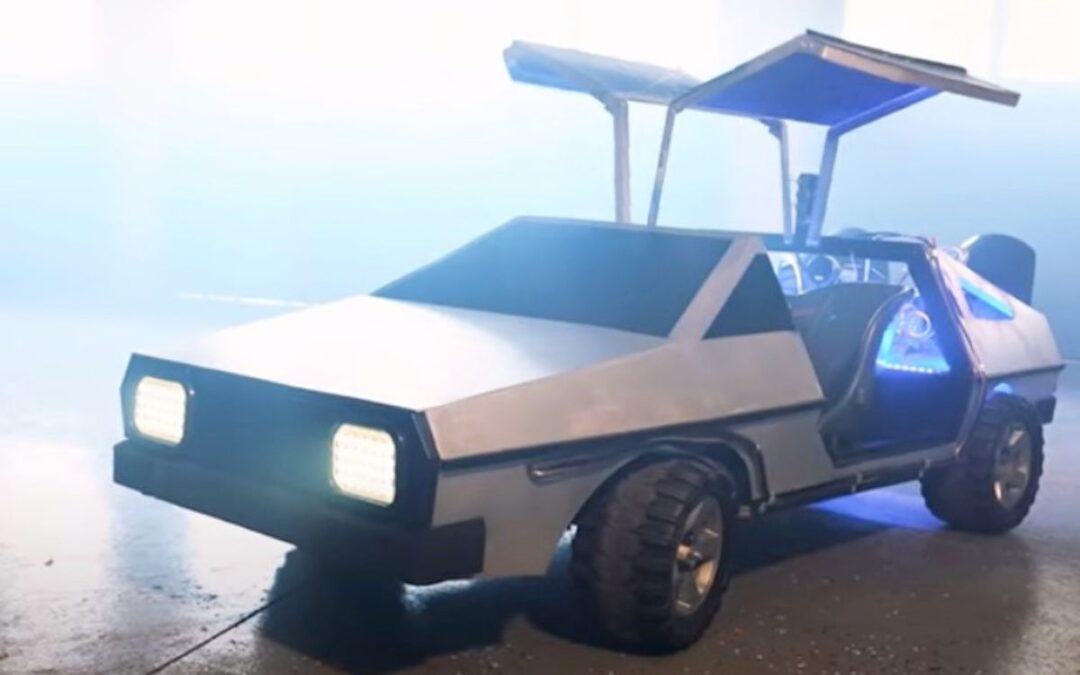 This Dad just built a crazy homemade DeLorean for his kids