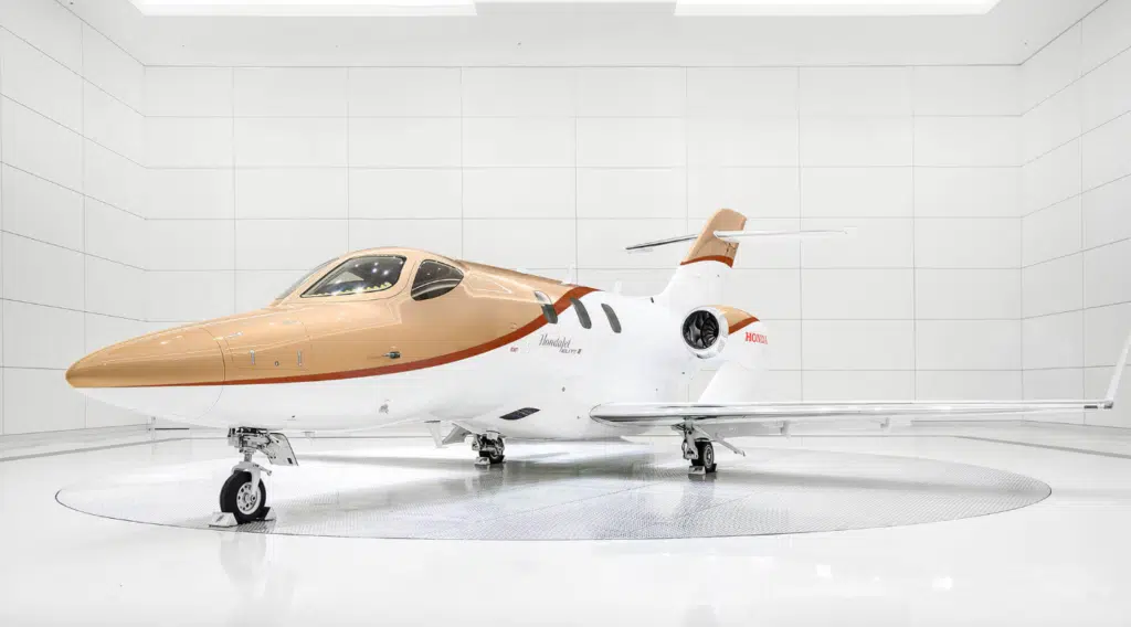 Honda is a major player in aviation and sells the sleek HondaJet Elite II for millions