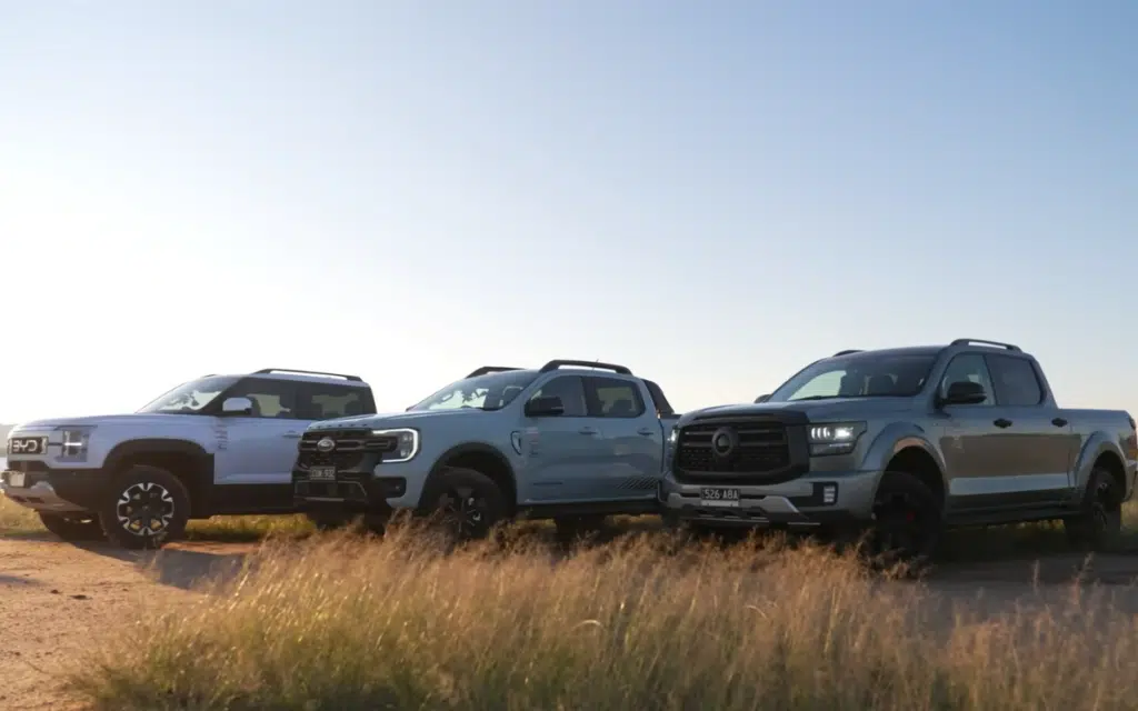 Plug-in hybrid pickups, the Ford Ranger, the BYD Shark, and the GWM Cannon Alpha, were pitted against three diesel-powered trucks in a 2,500-mile test in Australia
