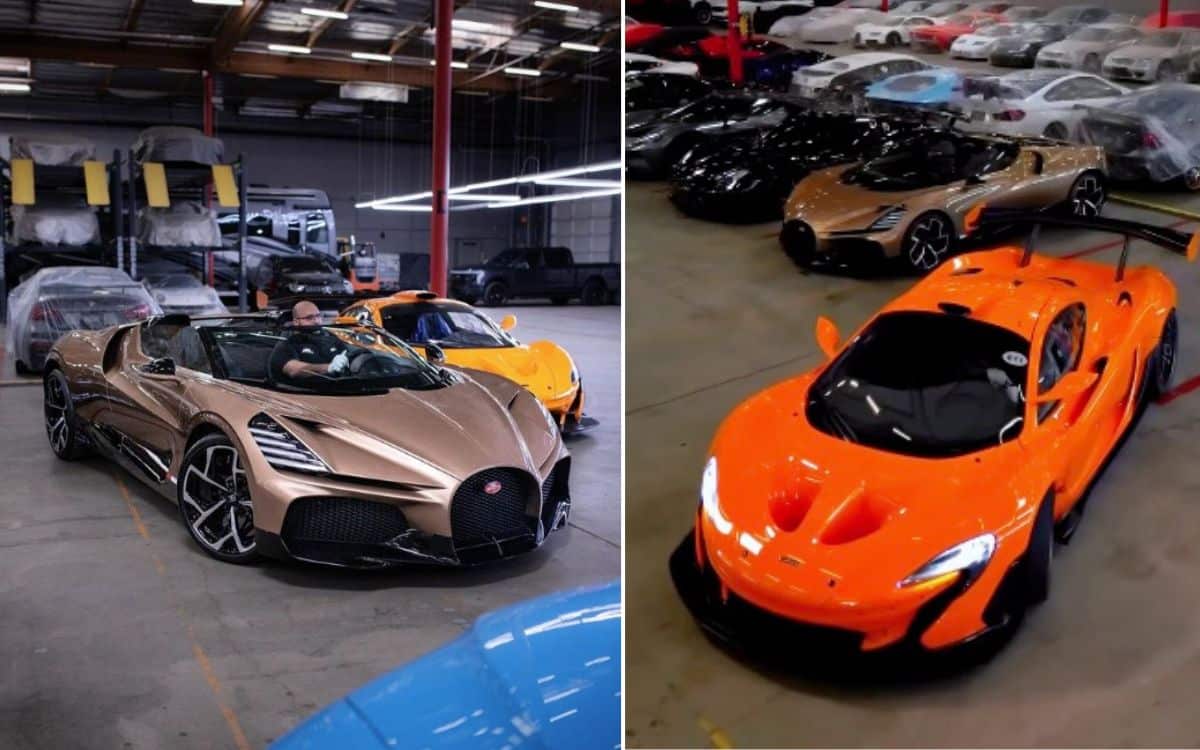 Hypercar collection at LAX airport en route to Macau car show