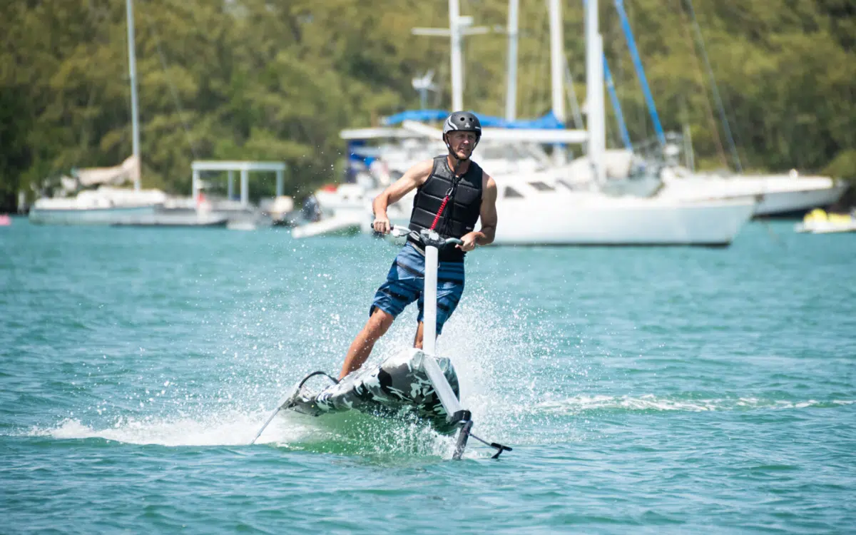 The electric HydroBlade cuts through water at 40mph